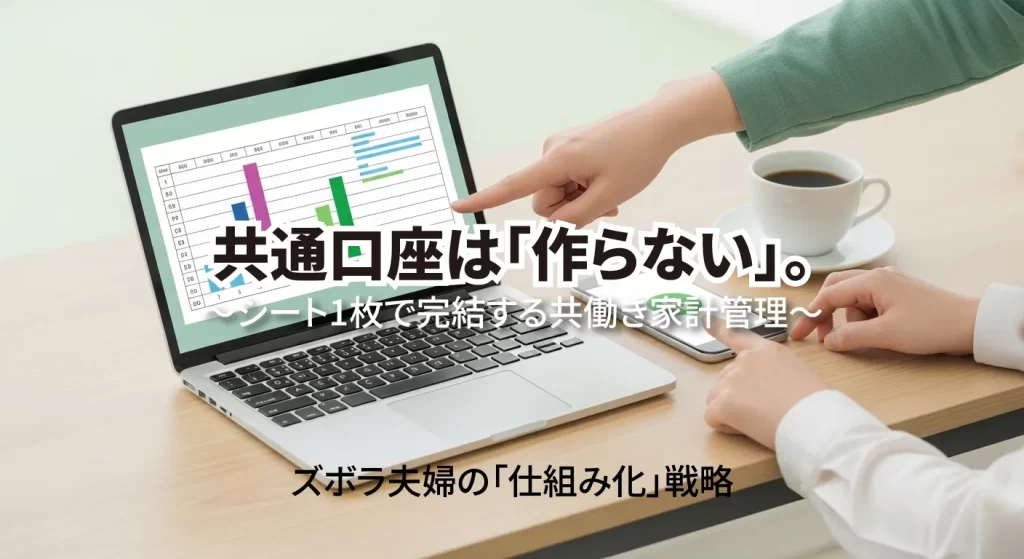 共通口座は作らない。ズボラ夫婦の仕組み化戦略~シート1枚で完結する共働き家計管理~