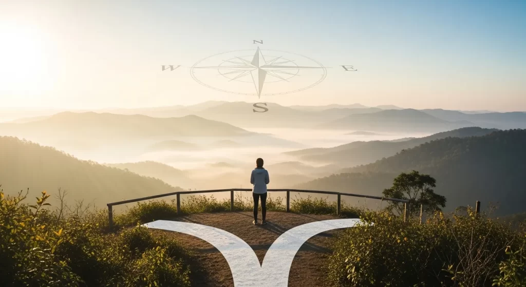 40代キャリア迷子になる前に明確に気持ちが朗らかに過ごせている人のイメージ画像